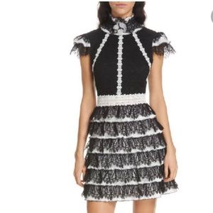 Alice+Olivia black and white dress
